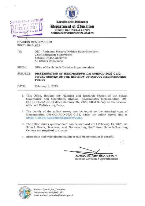 DM NO. 719, S. 2023. 9TH PRINCIPALS CONGRESS OF .